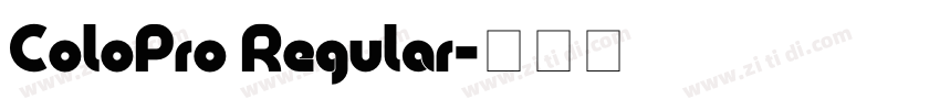 ColoPro Regular字体转换